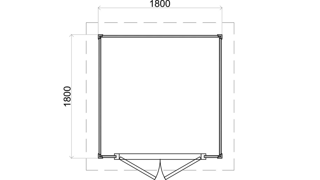 Lugarde Select - Clyde Flat Roof Prima Summerhouse 180x180cm