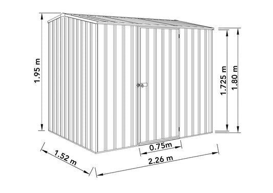 Mercia Absco Premier Metal Shed 7'5"x5'