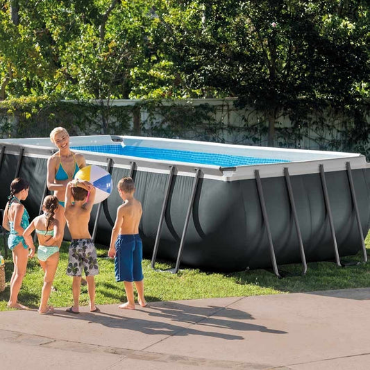 Intex 18ft x 9ft x 52" Ultra XTR Frame™ Rectangular Above Ground Swimming Pool with Sand Filter Pump & Accessories