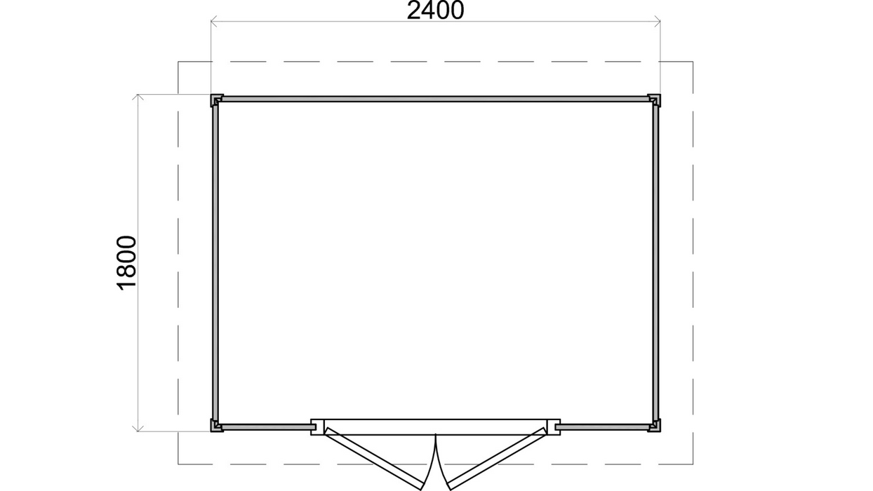 Lugarde Select - Orkney Flat Roof Prima Summerhouse 240x180cm