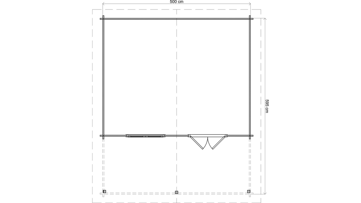 Lugarde Select - Stour Apex Roof Log Cabin 500x400cm with 200cm Front Canopy