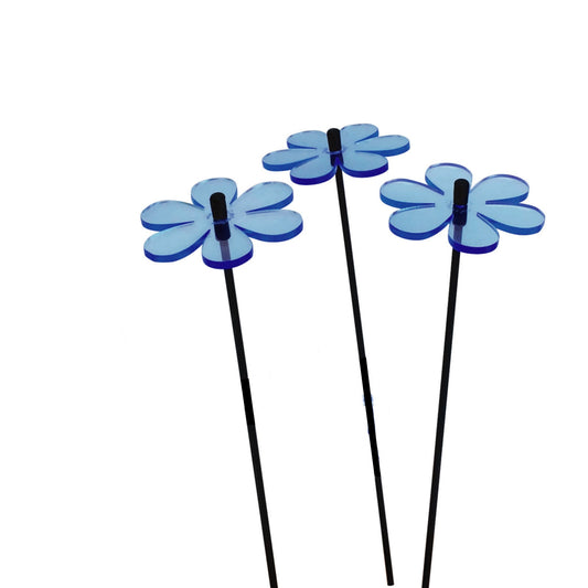 Garden Décor Ornament Set of 3 SunCatcher Daisy Colourful Flower