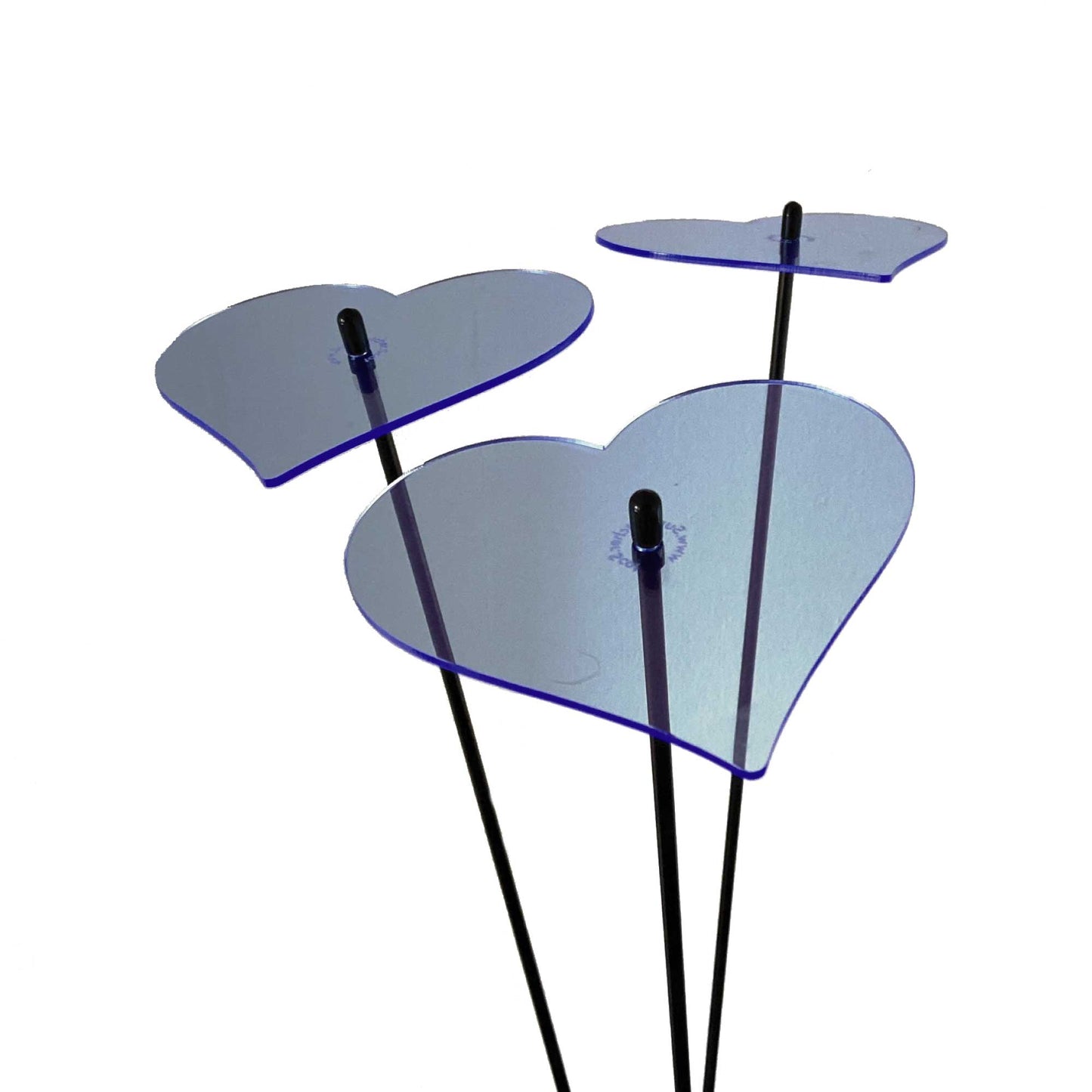 Large Garden Décor Ornaments Set of 3 'Hearts'