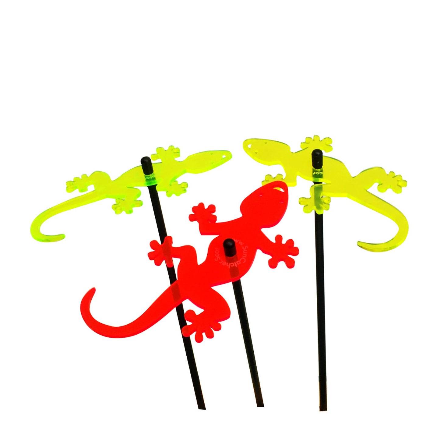 Large Garden Décor Ornaments Set of 3 'Geckos'