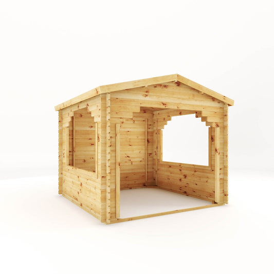 3m x 3m Log Cabin Gazebo - 28mm