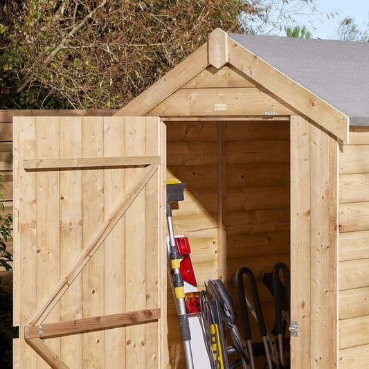 Rowlinson 4' x 4' Premier Shiplap Windowless Single Door Apex Shed