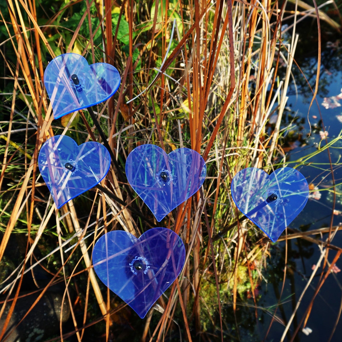 Medium Garden Décor Ornaments Set of 5 'Hearts'