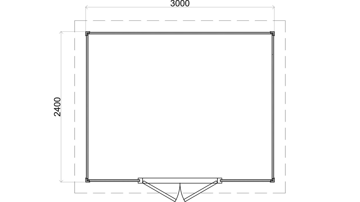 Lugarde Select - Tweed Flat Roof Prima Summerhouse 300x240cm
