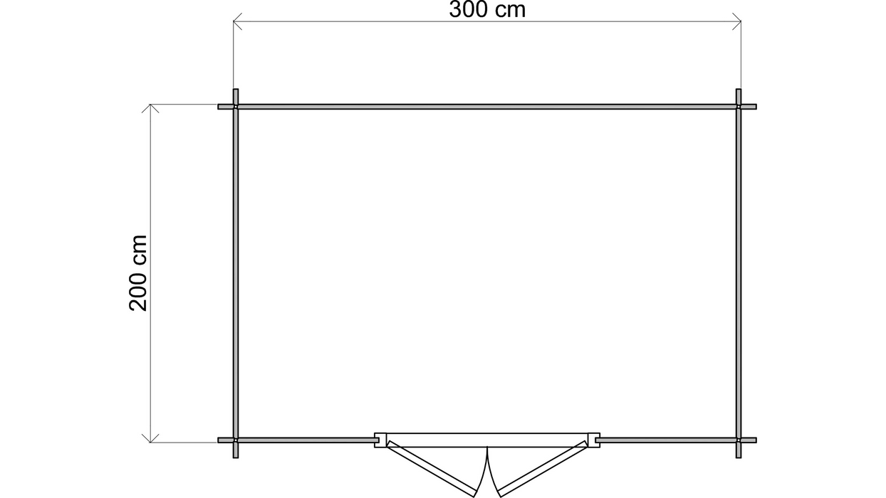 Lugarde Select - Penine Flat Roof Log Cabin 300x200cm