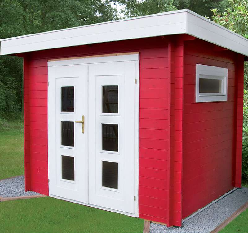 Zuluna Flat Roof Log Cabin - 28mm 2.4x2.4m