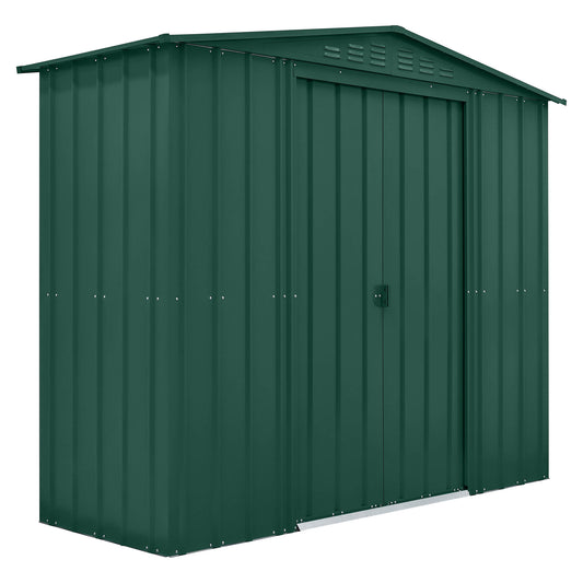 8 x 3 Globel Apex Metal Shed - Green or Grey