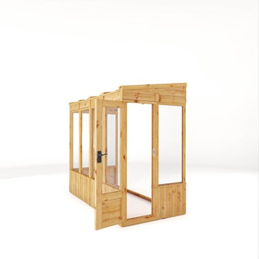 8 x 4 Woodsman Pent Lean-To Greenhouse - Glass