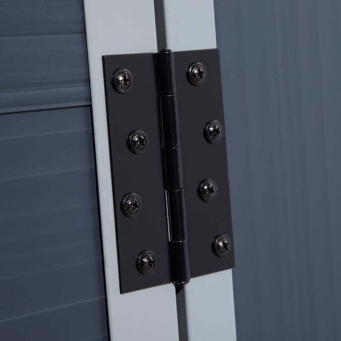 Rowlinson Airevale Apex Plastic Shed 8'x6' - Dark Grey