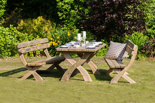 Harriet Table & 2 Bench Set