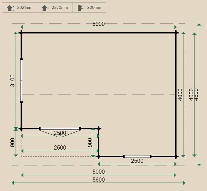 Lugarde Ruben Log Cabin 4.0m x 5.0m - including Floor