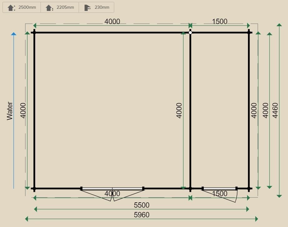 Lugarde Anne 44mm Log Cabin 4m x 5.5m
