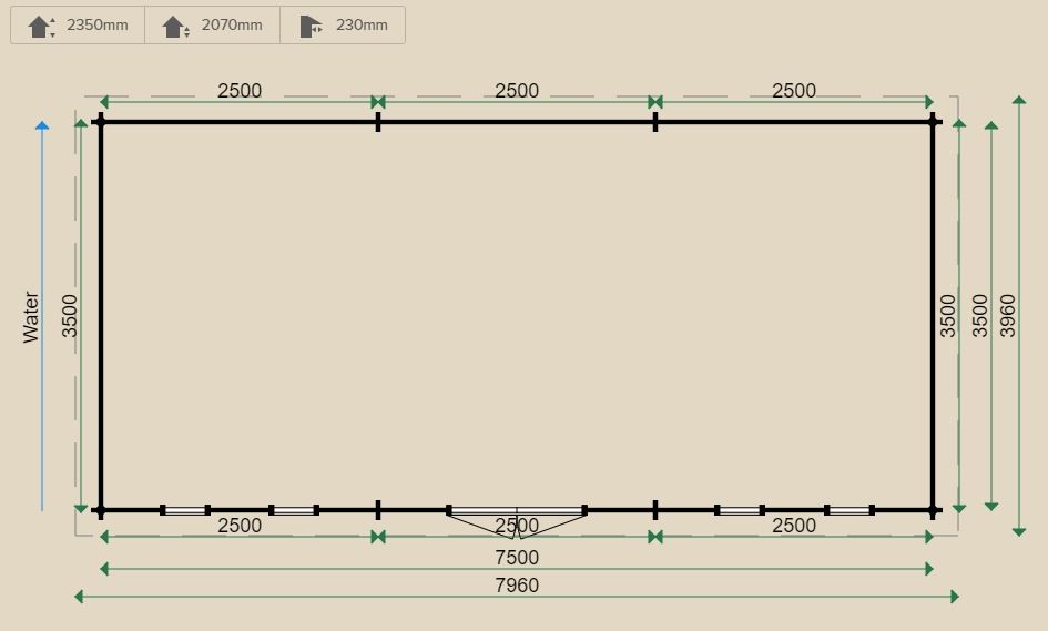 Lugarde Buckby 44mm Log Cabin 3.5m x 7.5m