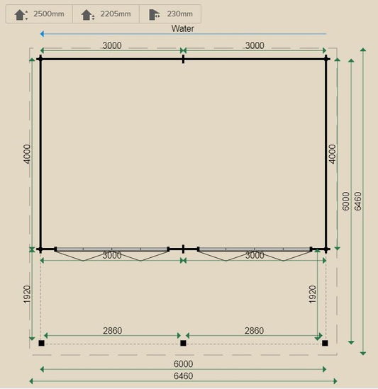 Lugarde Dallington 44mm Log Cabin 6m x 6m