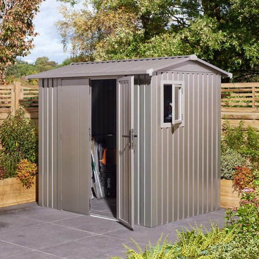 Rowlinson Brentvale Premium Metal Apex Shed 8'x6'