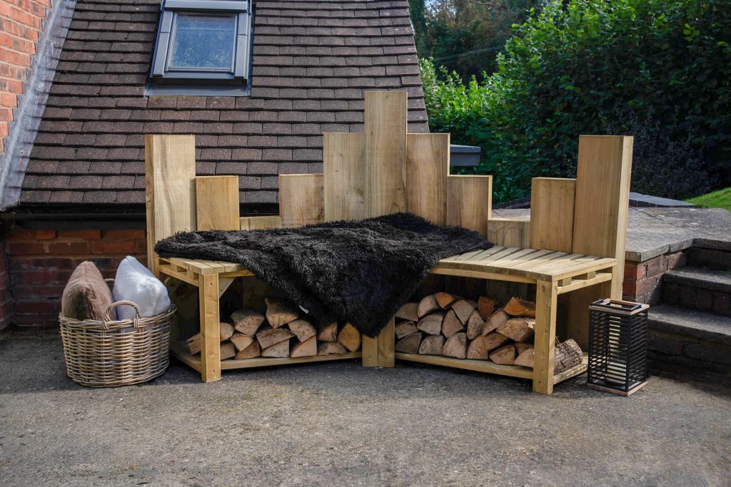 Forest Curved Firepit Bench (2 Pack)