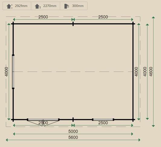 Lugarde Isabel Log Cabin 4m x 5m - including Floor