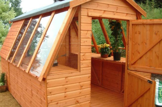 The Combination Suntrap Greenhouse Shed 14'x6'