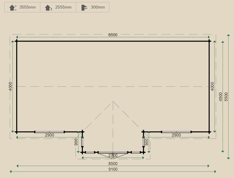 Lugarde Daisy Log Cabin 5.5m x 8.5m - Including Floor