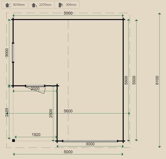Lugarde Garage 5.0m x 5.5m