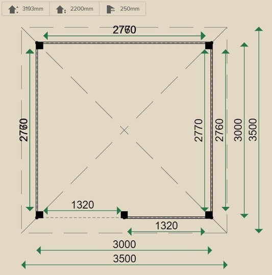 Lugarde Free Standing Gazebo 3.0x3.0m