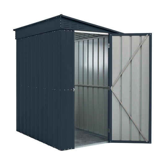 4 x 6 Globel Lean-To Metal Shed - Green or Grey