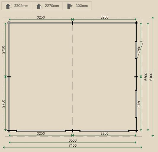 Lugarde Kent Double Garage 6.5mx5.5m