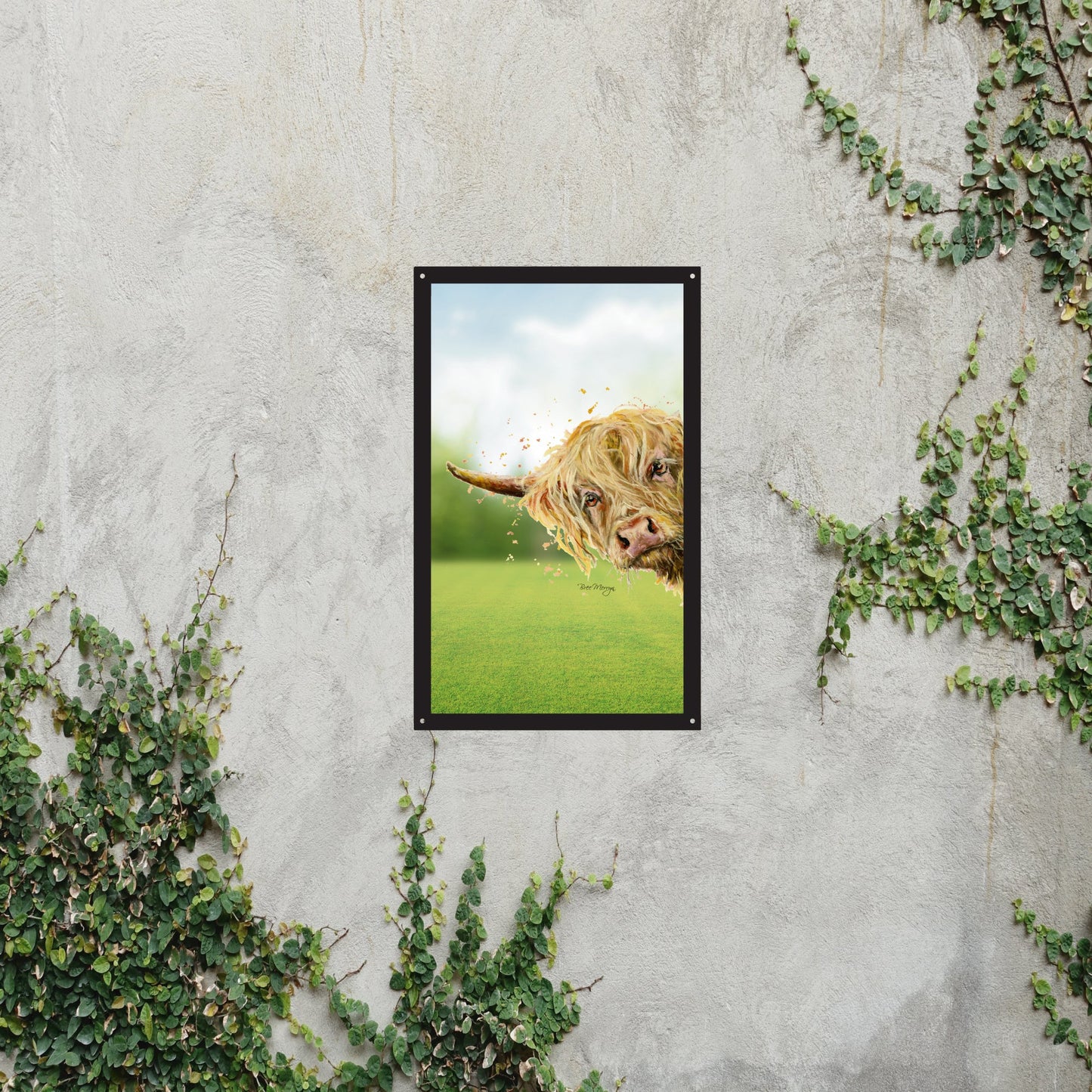 SunCatcher Garden Mirror Brody, the Highland Cow – Rectangular Illustrations by Bree Merryn