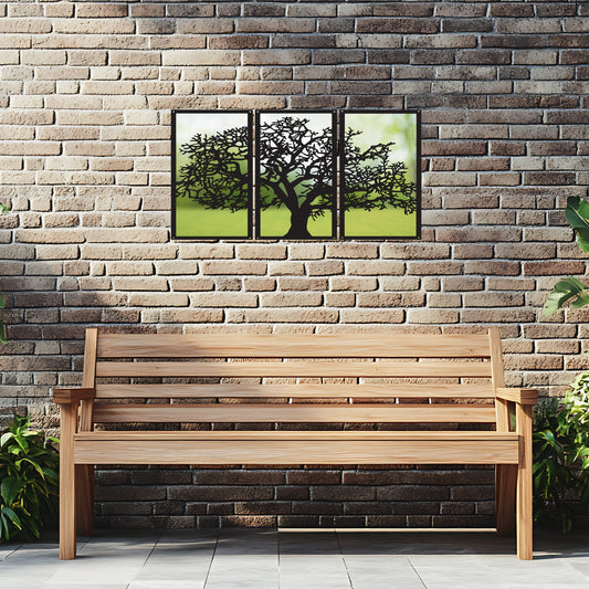 SunCatcher Garden Mirror Set of Three Panels Tree