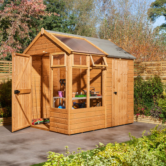Rowlinson 8x6 Growhouse With Store - Taylors Garden Buildings (view 2)