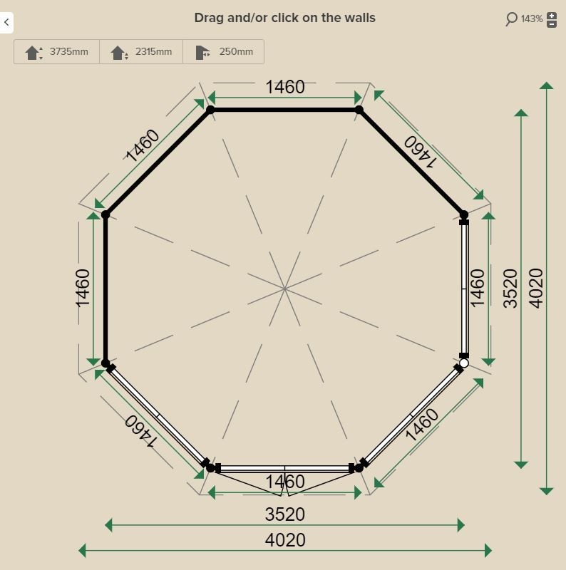 Lugarde Prima Burford Summerhouse 3.5m Diameter