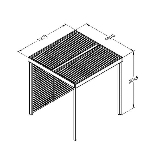 Forest Modular Pergola with 1 Side Panel Pack