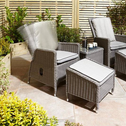 Prestbury Lounger Set - Putty Grey - Taylors Garden Buildings