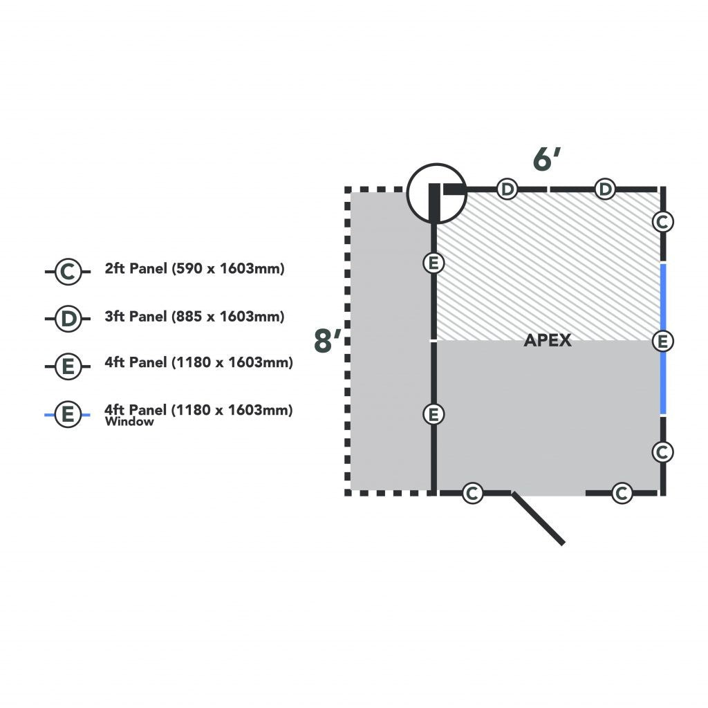 Overlap Pressure Treated 6x8 Apex Shed with Lean To