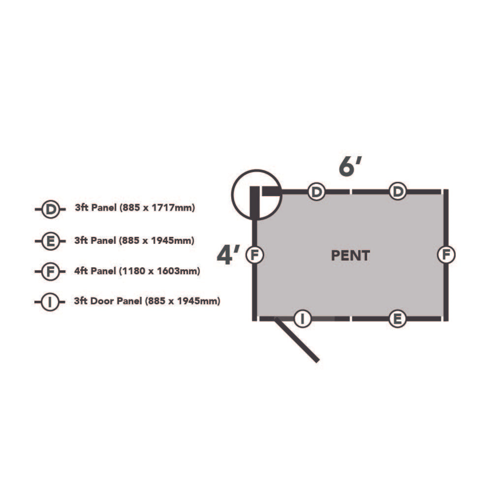 Overlap Pressure Treated 6x4 Pent Shed - No Window