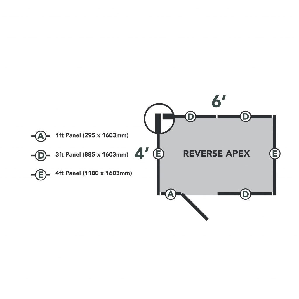 Overlap Pressure Treated 6x4 Reverse Apex Shed - No Window