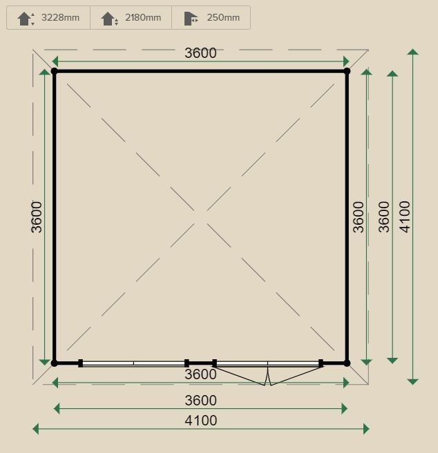 Lugarde Prima Demy Summerhouse 3.6x3.6m including Floor