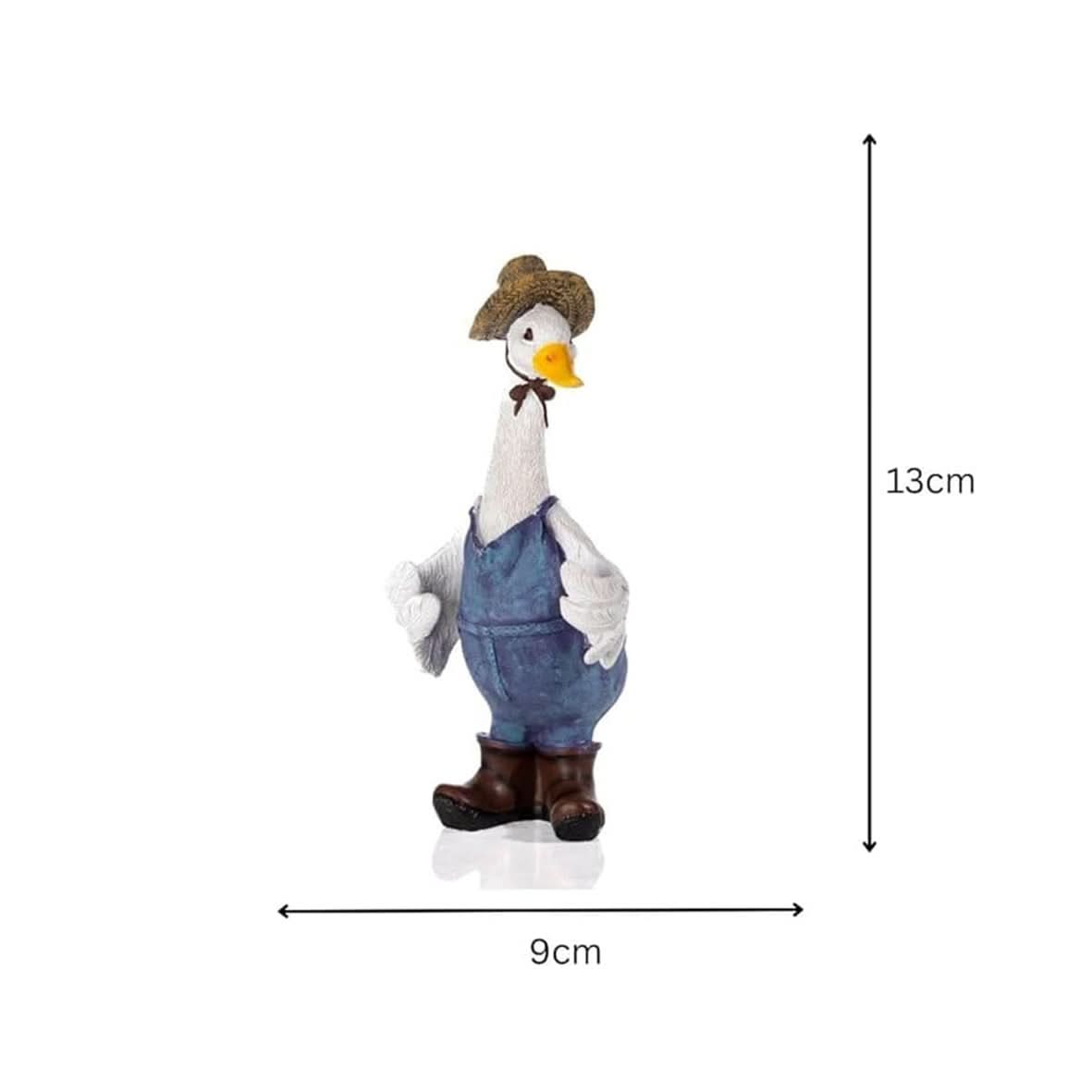Solar Duck Garden Ornament with LED Lantern Outdoor Statue