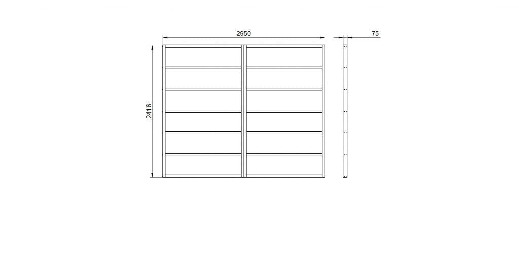 Overlap Pressure Treated 10×8 Apex Shed – Double Door, No Windows