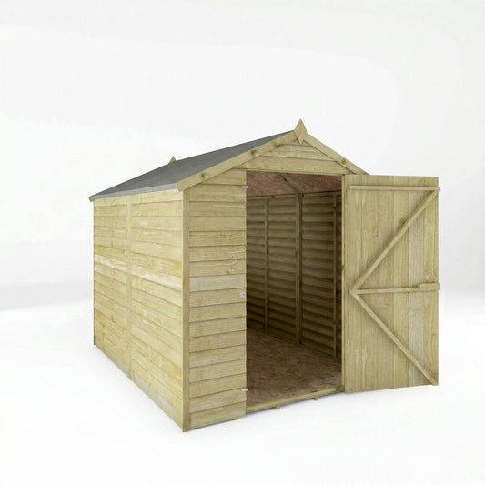 Overlap Apex Shed - Single Door Windowless 8'x6'