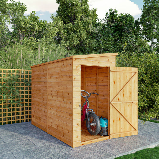 Mercia Dip Treated Shiplap Pent Shed 8'x4' Windowless