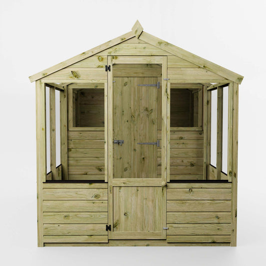 Traditional Combi Greenhouse & Shed 8'x6'