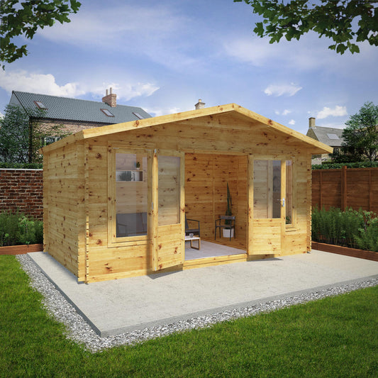 Mercia Retreat Log Cabin 34mm - Double Glazed 5m x 3m