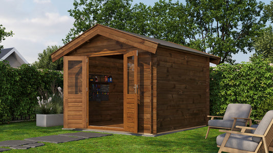 Lugarde Select - Lancashire Apex Roof Log Cabin 300x300cm