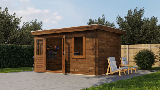 Lugarde Select - Windsor Flat Roof Log Cabin 400x250cm