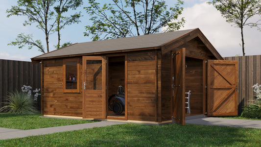 Lugarde Select - Derwent Apex Roof Log Cabin 400x500cm